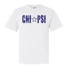 Load image into Gallery viewer, Chi Psi Fraternal Star Comfort Colors T-Shirt - Fraternity Tee - Kite and Crest