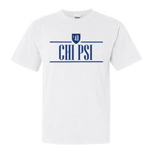 Load image into Gallery viewer, Chi Psi Shield Comfort Colors T-Shirt - Fraternity Tee - Kite and Crest