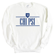 Load image into Gallery viewer, Chi Psi Shield Sweatshirt - Fraternity Crewneck Sweatshirt - Kite and Crest