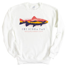 Load image into Gallery viewer, Chi Sigma Tau Fishing Sweatshirt - Fraternity Crewneck Sweatshirt - Kite and Crest