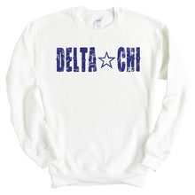 Load image into Gallery viewer, Delta Chi Sweatshirt - D-Chi Fraternal Star Crewneck Sweatshirt - Kite and Crest