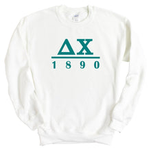 Load image into Gallery viewer, Delta Chi Sweatshirt - D-Chi Lettered Basic Crewneck Sweatshirt - Kite and Crest