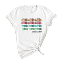 Load image into Gallery viewer, Delta Delta Delta T-shirt - Tri Delta Stencil Tee - Kite and Crest