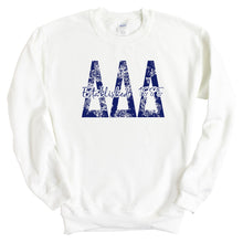 Load image into Gallery viewer, Delta Delta Delta Tri Delta Blue Floral Sorority Crewneck Sweatshirt - Kite and Crest