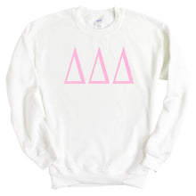Load image into Gallery viewer, Delta Delta Delta Tri Delta Very Pink Sorority Crewneck Sweatshirt - Kite and Crest