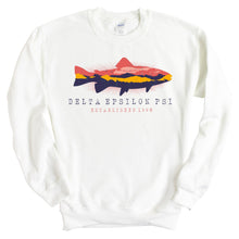 Load image into Gallery viewer, Delta Epsilon Psi Fishing Sweatshirt - Fraternity Crewneck Sweatshirt - Kite and Crest