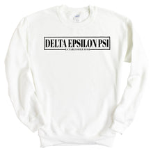 Load image into Gallery viewer, Delta Epsilon Psi Fraternal Block Sweatshirt - Fraternity Crewneck Sweatshirt - Kite and Crest