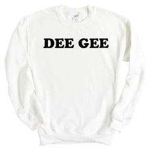 Load image into Gallery viewer, Delta Gamma Sweatshirt - Dee Gee (DG) Block Name Crewneck Sweatshirt - Kite and Crest