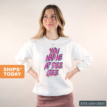 Load image into Gallery viewer, Delta Gamma Sweatshirt | DG You Had Me At Crewneck Sweatshirt | Delta Gamma Sorority Gift Idea - Kite and Crest