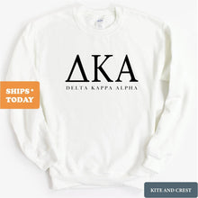 Load image into Gallery viewer, Delta Kappa Alpha Classic Sweatshirt - Fraternity Crewneck Sweatshirt - Kite and Crest