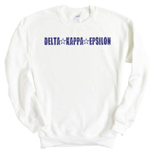 Load image into Gallery viewer, Delta Kappa Epsilon Fraternal Star Sweatshirt - Fraternity Crewneck Sweatshirt - Kite and Crest