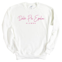Load image into Gallery viewer, Delta Phi Epsilon Sweatshirt | DPHIE Vintage Alumna Crewneck Sweatshirt | Delta Phi Epsilon Sorority Gift Idea - Kite and Crest