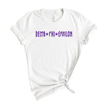 Load image into Gallery viewer, Delta Phi Epsilon T-Shirt | DPHIE Rock Star Shirt | Delta Phi Epsilon Sorority Gift Idea - Kite and Crest