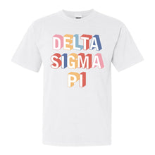 Load image into Gallery viewer, Delta Sigma Pi Colorful 3D Comfort Colors T-Shirt - Kite and Crest