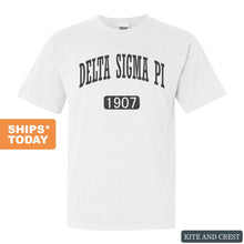 Load image into Gallery viewer, Delta Sigma Pi Weekender Comfort Colors T-Shirt - Kite and Crest