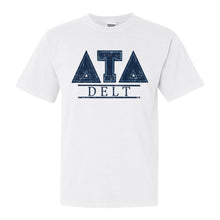 Load image into Gallery viewer, Delta Tau Delta Comfort Colors T-Shirt - Delt Washed Letters Shirt - Kite and Crest