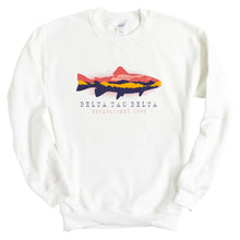 Load image into Gallery viewer, Delta Tau Delta Sweatshirt - Delt Fishing Crewneck Sweatshirt - Kite and Crest