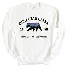 Load image into Gallery viewer, Delta Tau Delta Sweatshirt - Delt Fraternal Bear Crewneck Sweatshirt - Kite and Crest