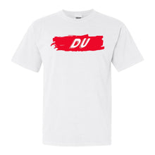Load image into Gallery viewer, Delta Upsilon Comfort Colors T-Shirt - DU Red Slash Shirt - Kite and Crest