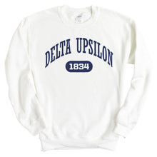 Load image into Gallery viewer, Delta Upsilon Sweatshirt - DU Fraternal Arch Crewneck Sweatshirt - Kite and Crest
