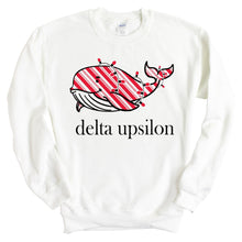 Load image into Gallery viewer, Delta Upsilon Sweatshirt - DU Red Whale Crewneck Sweatshirt - Kite and Crest