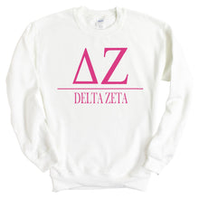 Load image into Gallery viewer, Delta Zeta Big Letters Sorority Crewneck Sweatshirt - Kite and Crest