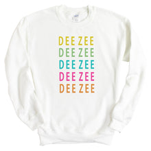 Load image into Gallery viewer, Delta Zeta Sweatshirt - Dee Zee (DZ) Modern Stacked Crewneck Sweatshirt - Kite and Crest