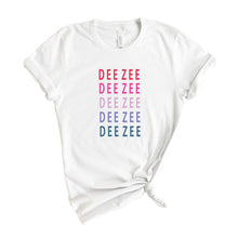 Load image into Gallery viewer, Delta Zeta T-shirt - Dee Zee (DZ) Bright and Stacked Tee - Kite and Crest