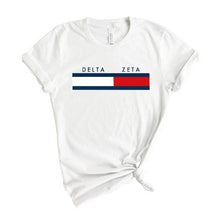Load image into Gallery viewer, Delta Zeta T-shirt - Dee Zee (DZ) Vintage Tee - Kite and Crest