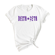 Load image into Gallery viewer, Delta Zeta T-Shirt | DZ Rock Star Shirt | Delta Zeta Sorority Gift Idea - Kite and Crest