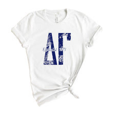 Load image into Gallery viewer, DG Delta Gamma Blue Floral Sorority T-Shirt - Kite and Crest