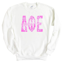 Load image into Gallery viewer, DPHIE Delta Phi Epsilon Pink Floral Sorority Crewneck Sweatshirt - Kite and Crest