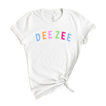 Load image into Gallery viewer, DZ Delta Zeta Rainbow Letter Sorority T-Shirt - Kite and Crest