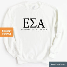 Load image into Gallery viewer, Epsilon Sigma Alpha Classic Sweatshirt - Fraternity Crewneck Sweatshirt - Kite and Crest