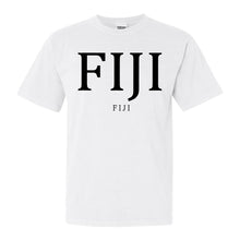 Load image into Gallery viewer, FIJI Comfort Colors T-Shirt - FIJI Block Letter Shirt - Kite and Crest