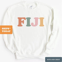 Load image into Gallery viewer, FIJI Sweatshirt - FIJI Bright and Colorful Crewneck Sweatshirt - Kite and Crest