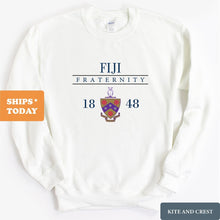 Load image into Gallery viewer, FIJI Sweatshirt - FIJI Large Crest Crewneck Sweatshirt - Kite and Crest