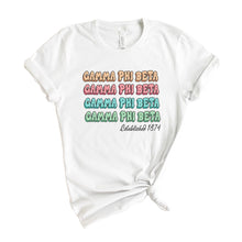 Load image into Gallery viewer, Gamma Phi Beta T-shirt - Gamma Phi (GPHI) Stencil Tee - Kite and Crest