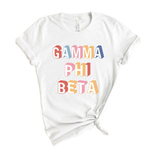 Load image into Gallery viewer, Gamma Phi Beta T-Shirt | GPHI Retro Shirt | Gamma Phi Beta Sorority Gift Idea - Kite and Crest