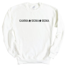 Load image into Gallery viewer, Gamma Sigma Sigma Black Star Crewneck Sweatshirt - Kite and Crest