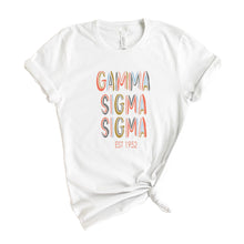 Load image into Gallery viewer, Gamma Sigma Sigma Cooper T-shirt - Kite and Crest