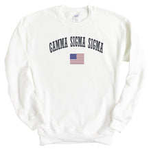 Load image into Gallery viewer, Gamma Sigma Sigma USA Crewneck Sweatshirt - Kite and Crest