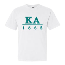 Load image into Gallery viewer, Kappa Alpha Order Comfort Colors T-Shirt - KA Lettered Basic Shirt - Kite and Crest