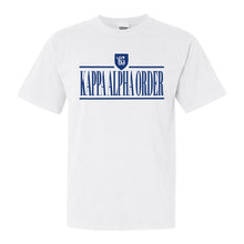 Load image into Gallery viewer, Kappa Alpha Order Comfort Colors T-Shirt - KA Shield Shirt - Kite and Crest