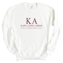 Load image into Gallery viewer, Kappa Alpha Order Sweatshirt - KA Basic Lined Crewneck Sweatshirt - Kite and Crest
