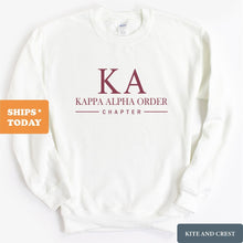 Load image into Gallery viewer, Kappa Alpha Order Sweatshirt - KA Basic Lined Crewneck Sweatshirt - Kite and Crest