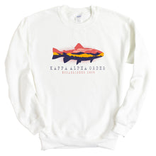 Load image into Gallery viewer, Kappa Alpha Order Sweatshirt - KA Fishing Crewneck Sweatshirt - Kite and Crest