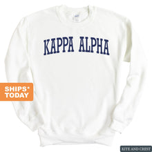 Load image into Gallery viewer, Kappa Alpha Order Sweatshirt - KA Intrinsic Lettered Crewneck Sweatshirt - Kite and Crest