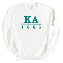 Load image into Gallery viewer, Kappa Alpha Order Sweatshirt - KA Lettered Basic Crewneck Sweatshirt - Kite and Crest