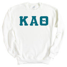 Load image into Gallery viewer, Kappa Alpha Theta Sweatshirt | Theta Basic Large Letters Crewneck Sweatshirt | Kappa Alpha Theta Sorority Gift Idea - Kite and Crest